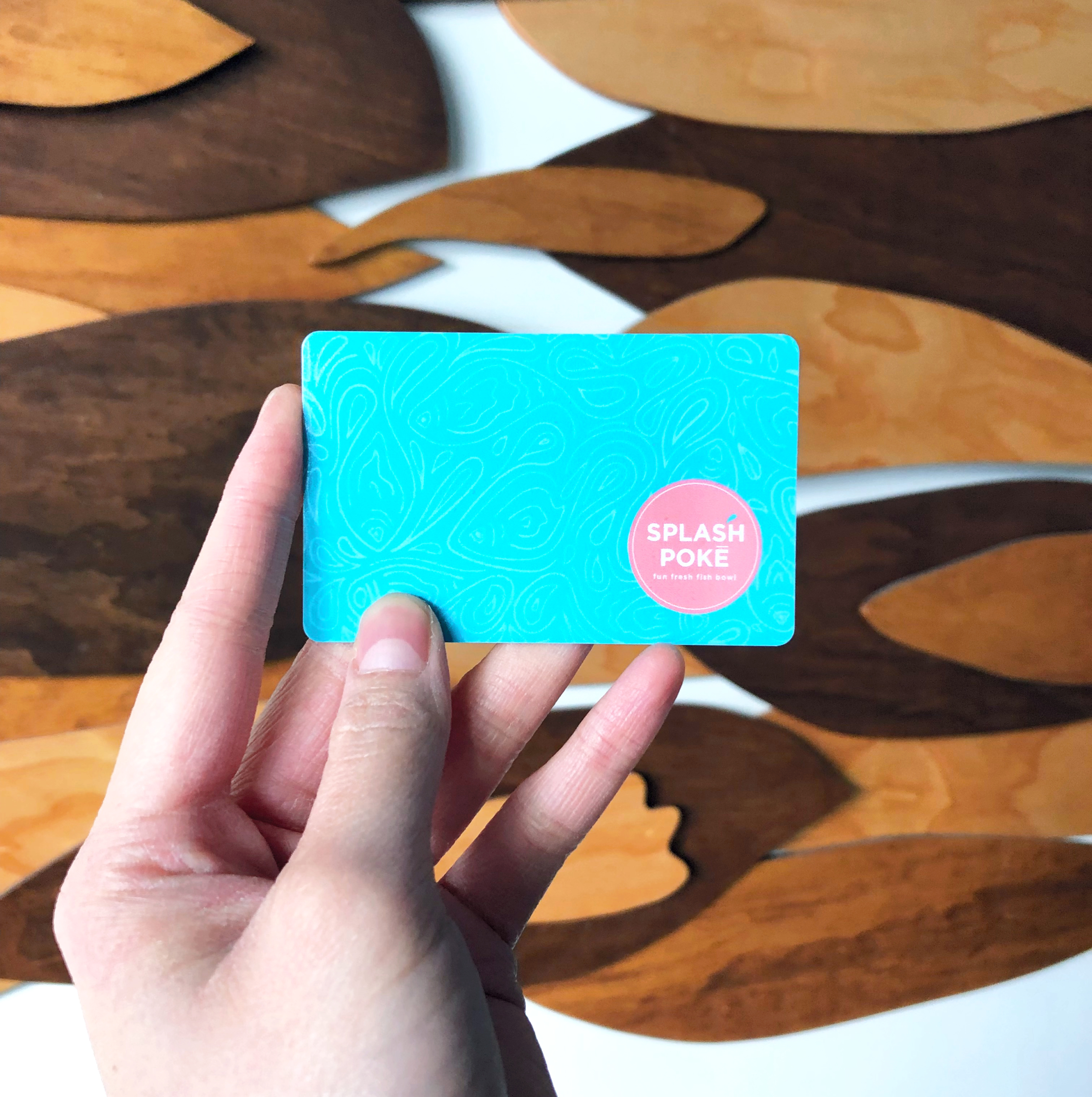 Gift Card Splash Poke